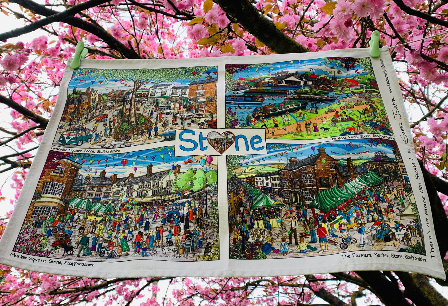 There's no place like Stone - tea towel