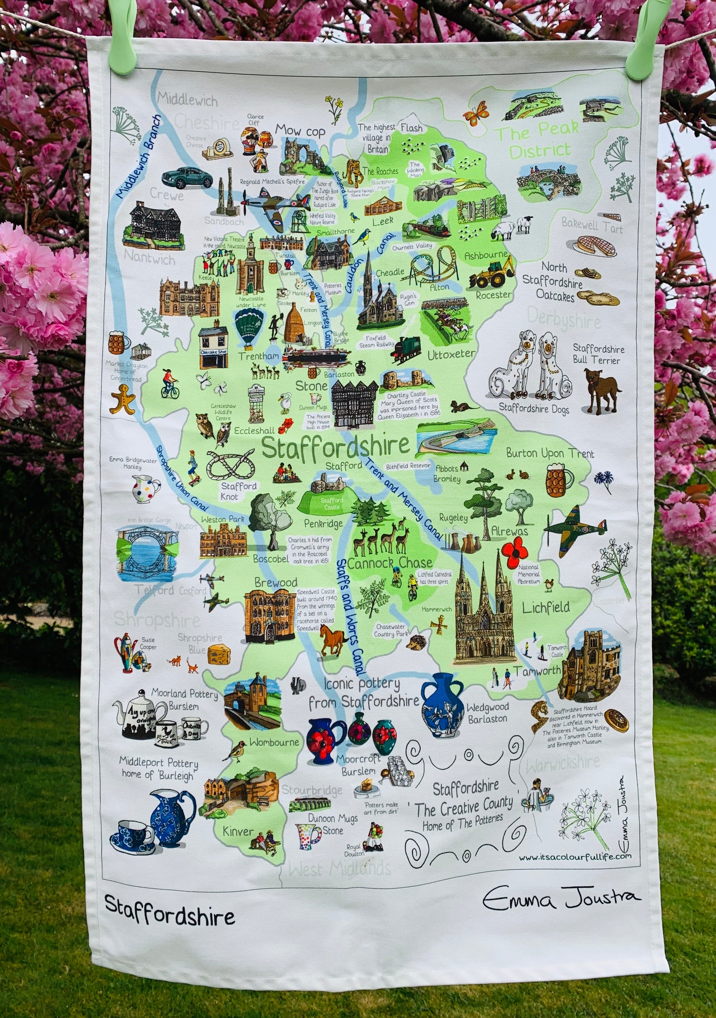 Staffordshire tea towel