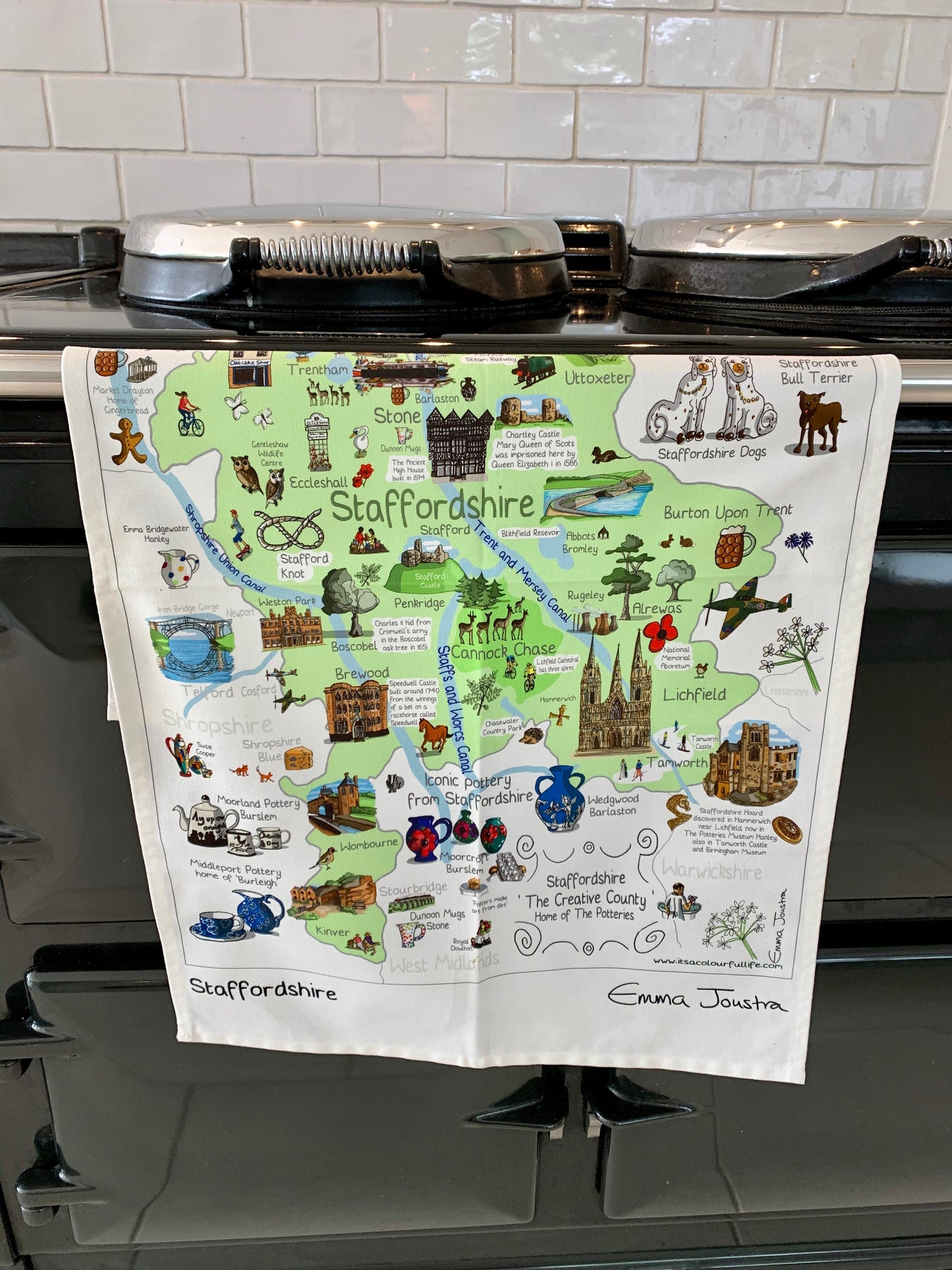 Staffordshire tea towel