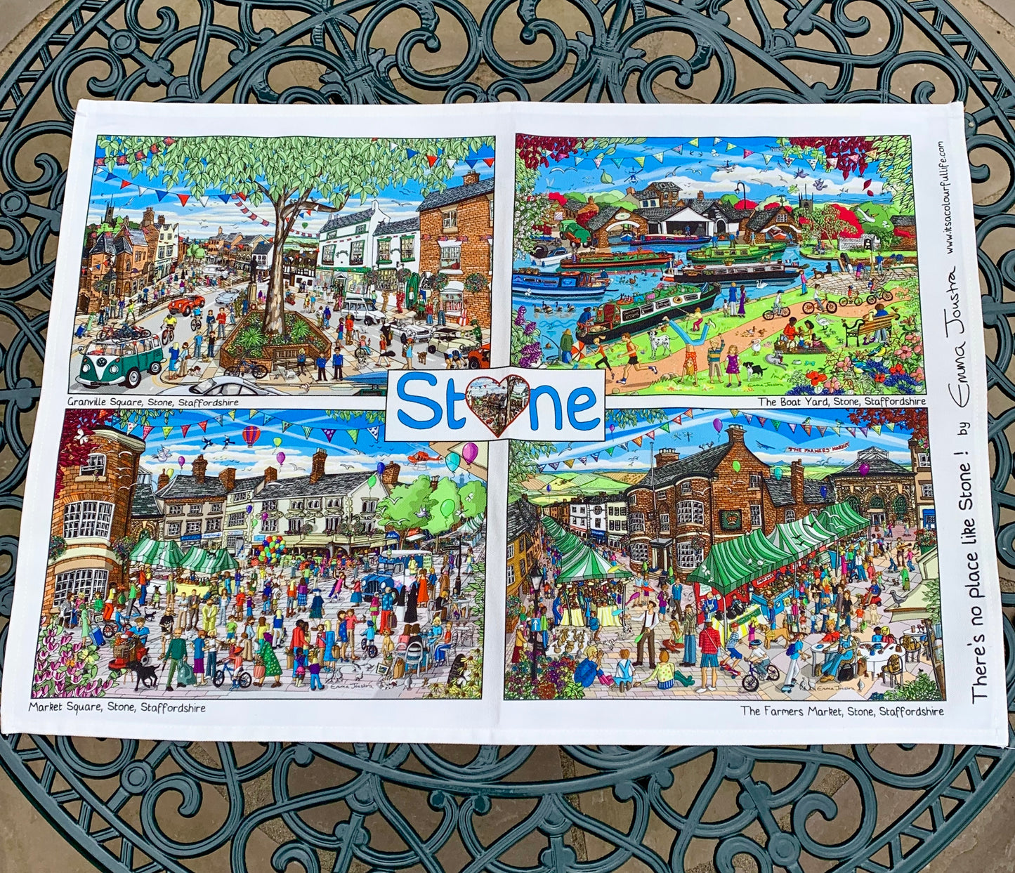 There's no place like Stone - tea towel