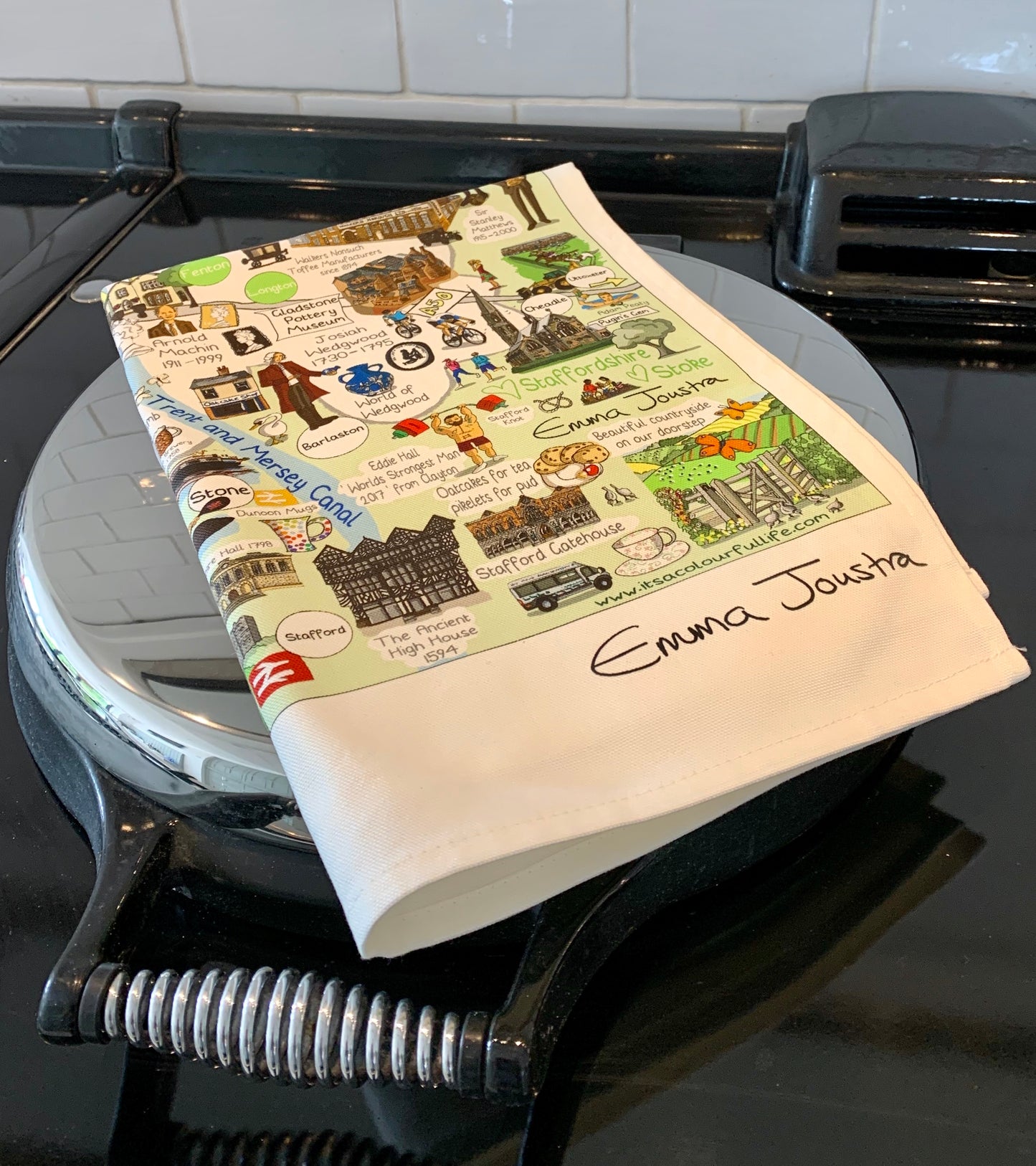 Stoke on Trent tea towel