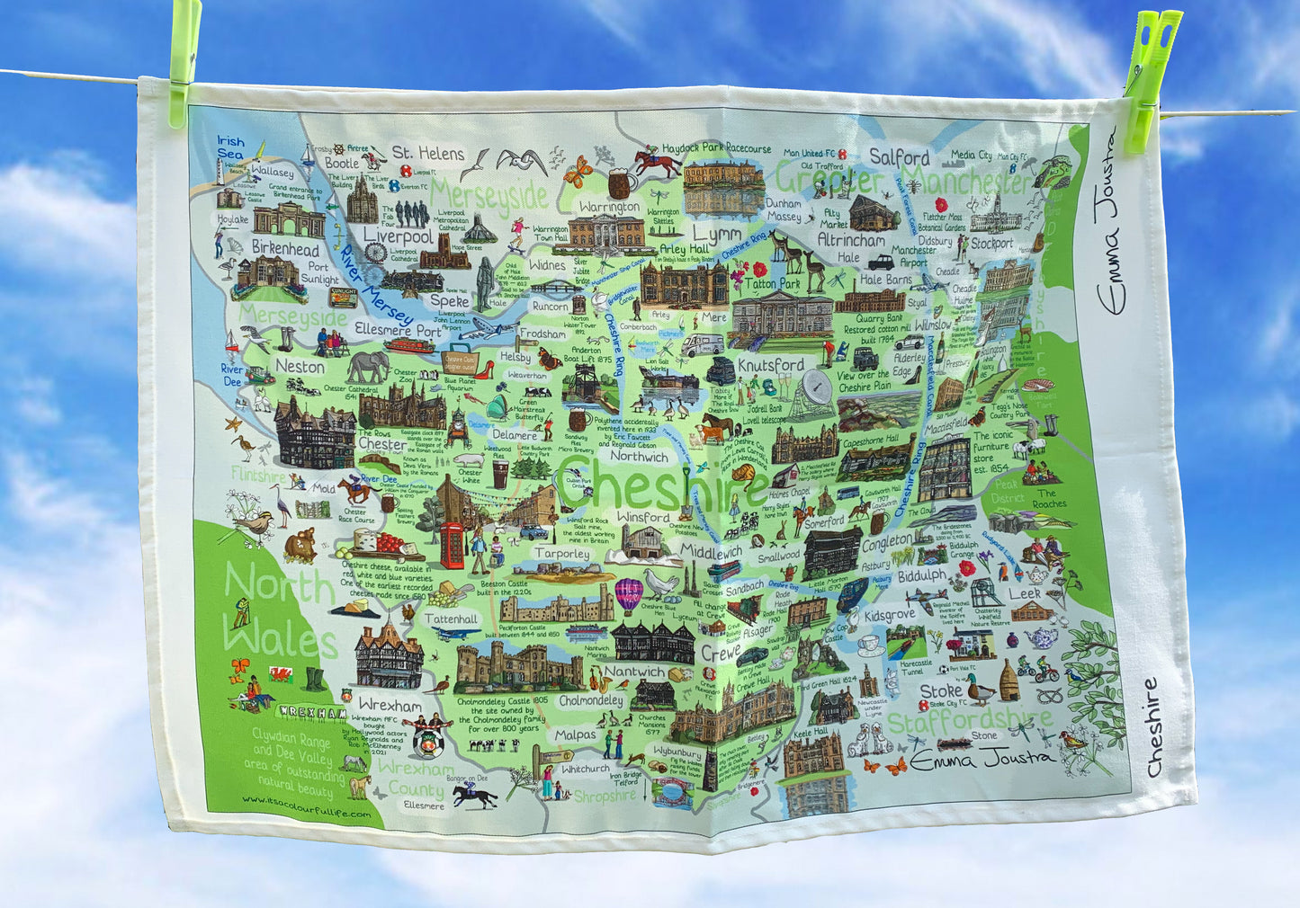 Cheshire tea towel