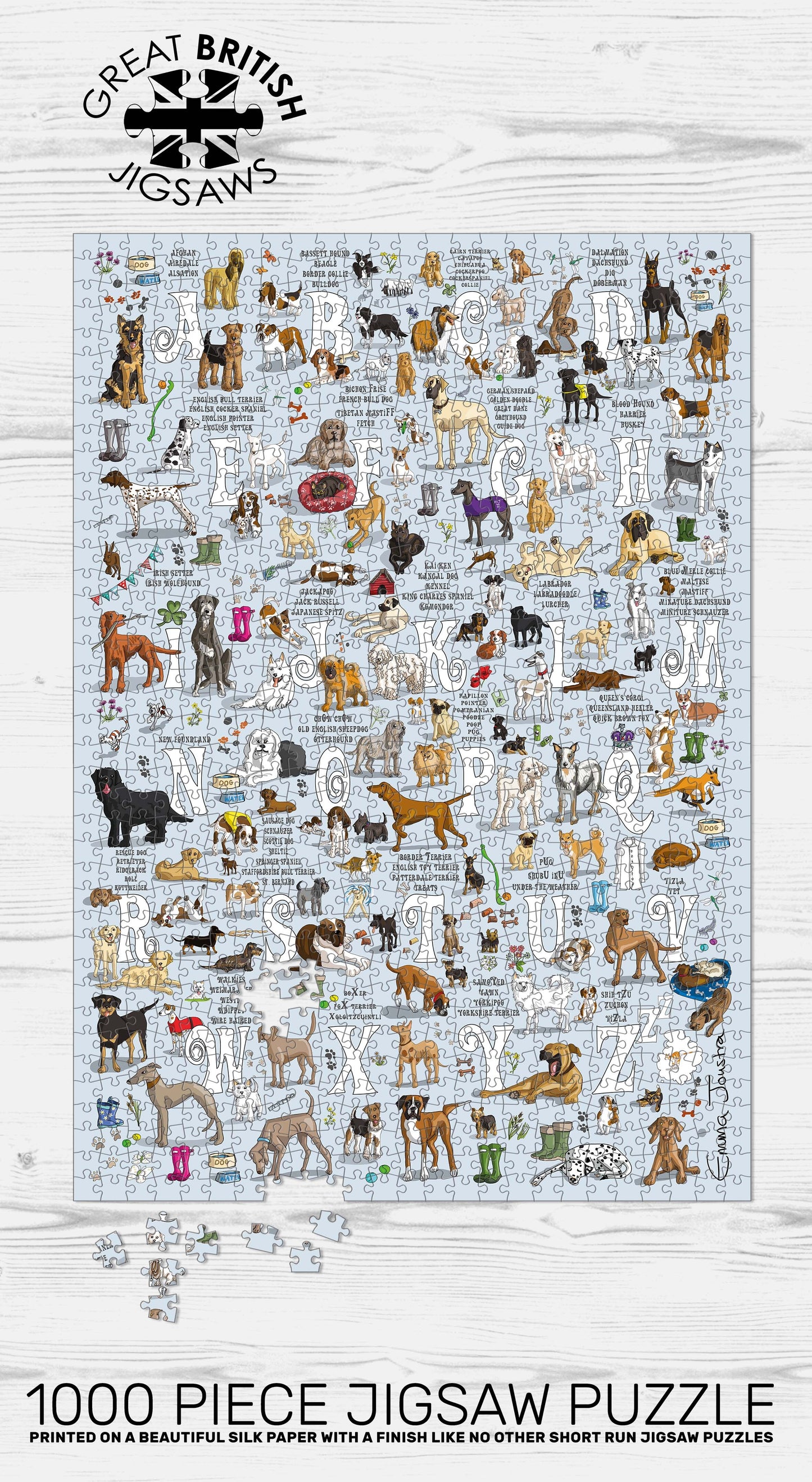 Dogs A to Z 1,000 piece jigsaw puzzle