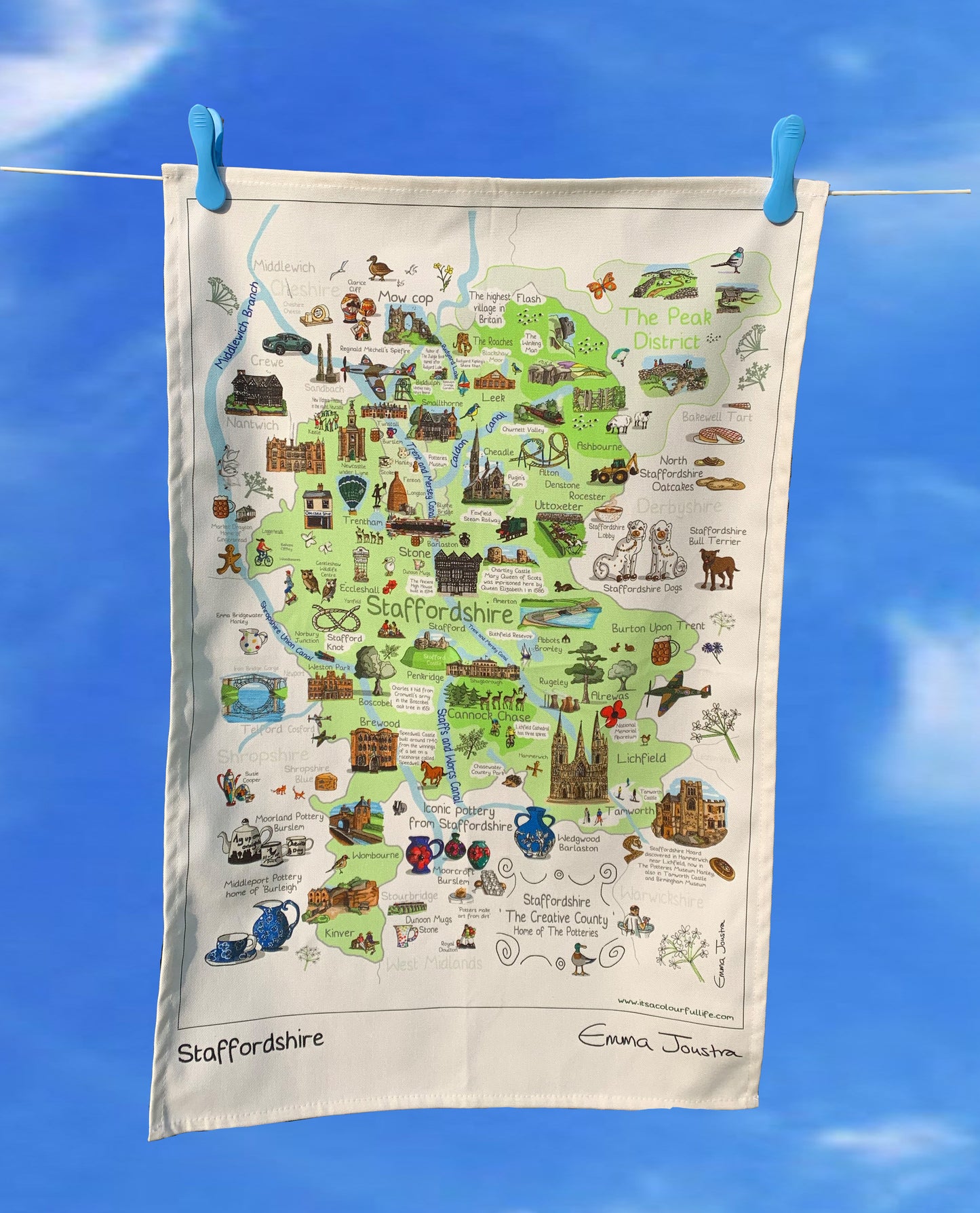 Staffordshire tea towel