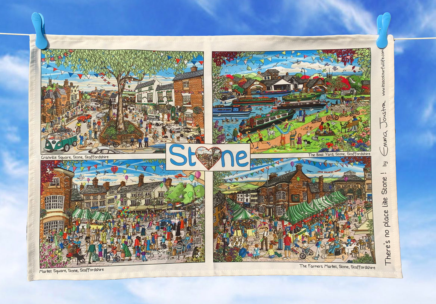 There's no place like Stone - tea towel