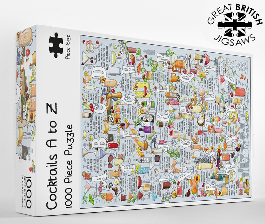 Cocktails A - Z 1,000 piece jigsaw puzzle