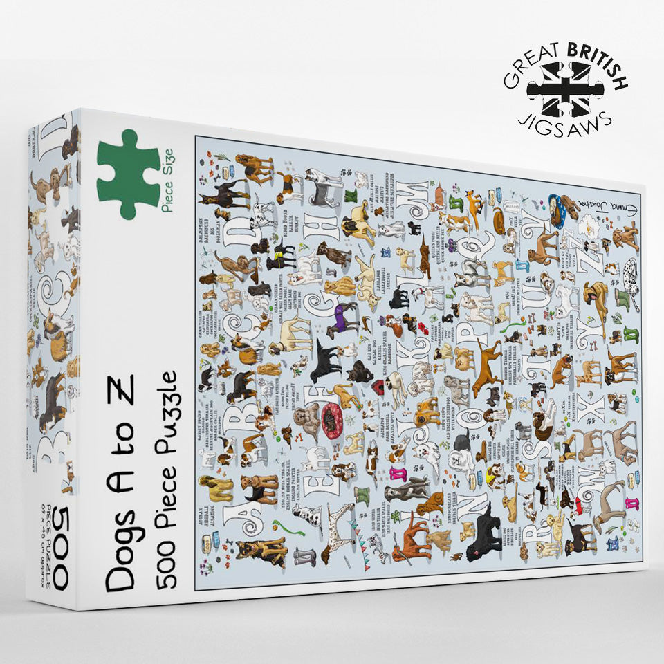 Dogs A to Z 500 XL piece jigsaw puzzle