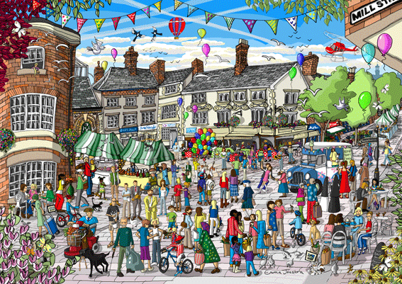 'Bank Holiday, Market Square'