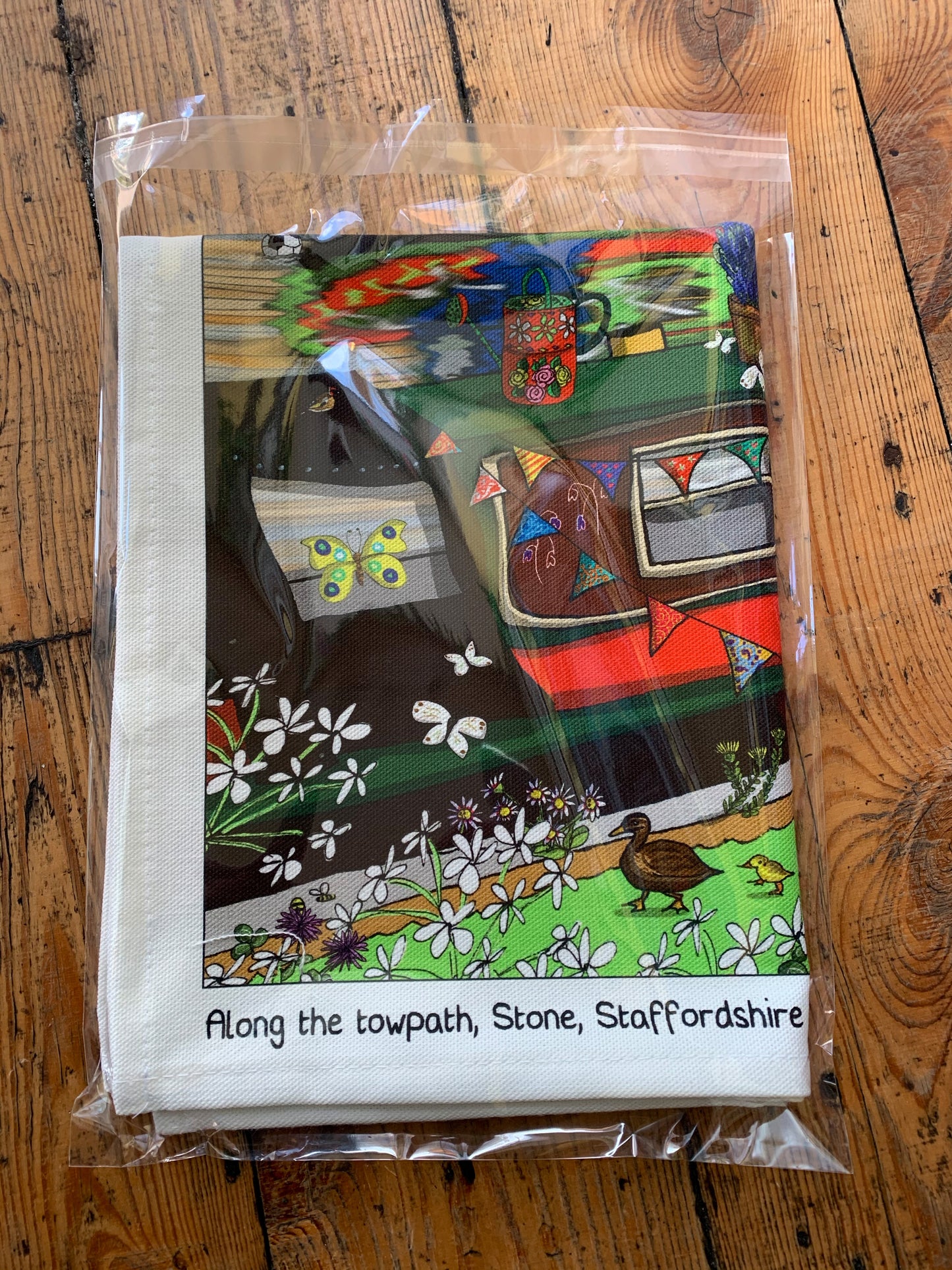 Along the towpath tea towel