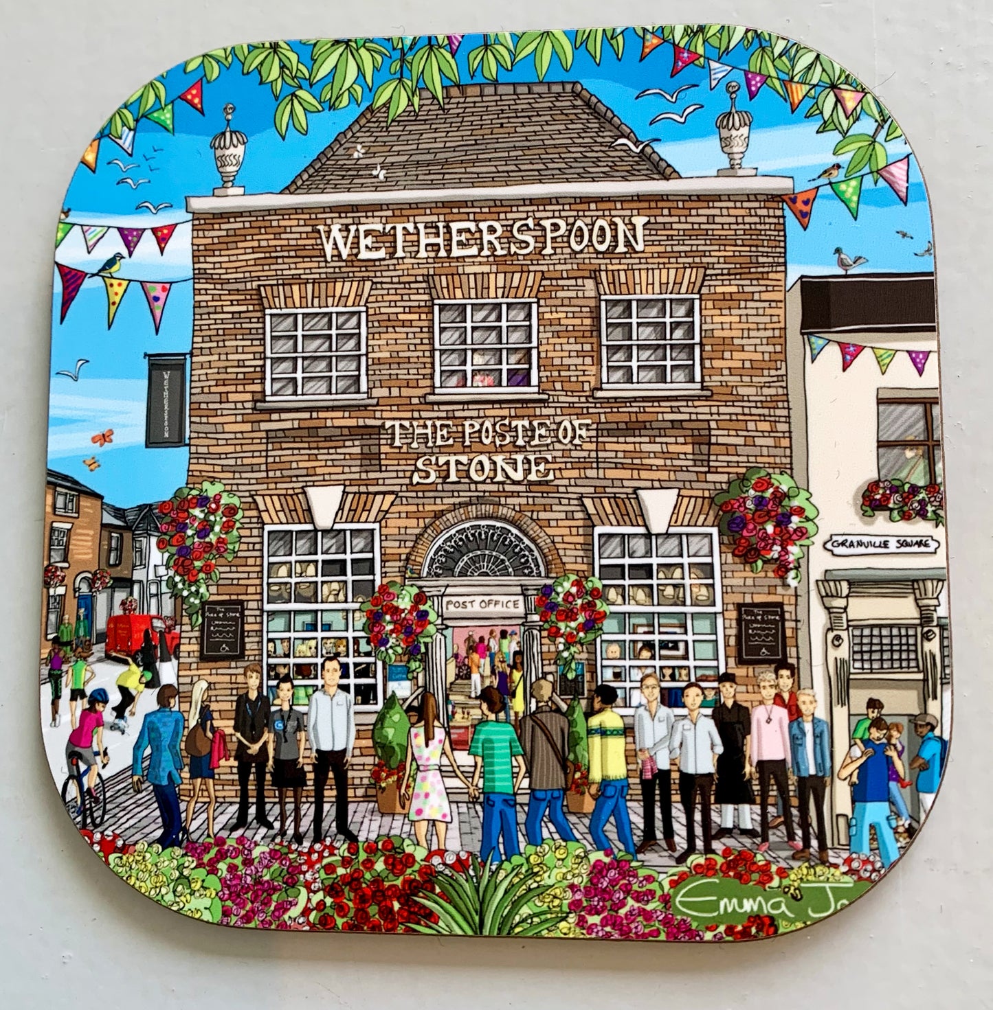 The Poste of Stone coaster