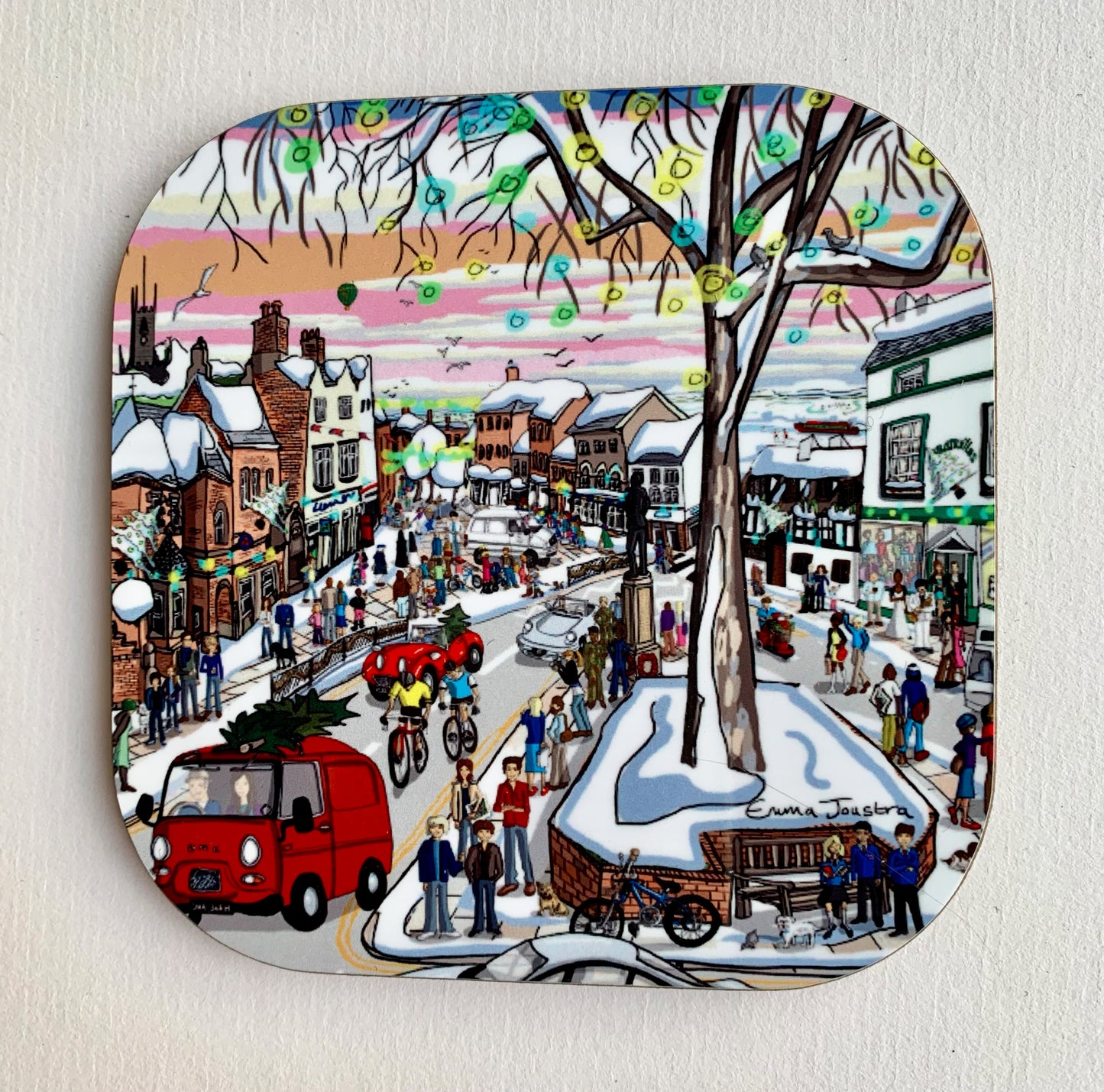 Xmas Granville Square coaster