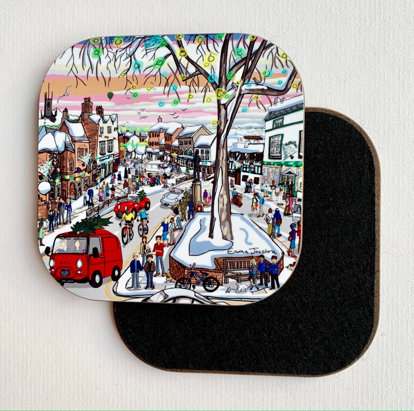 Xmas Granville Square coaster