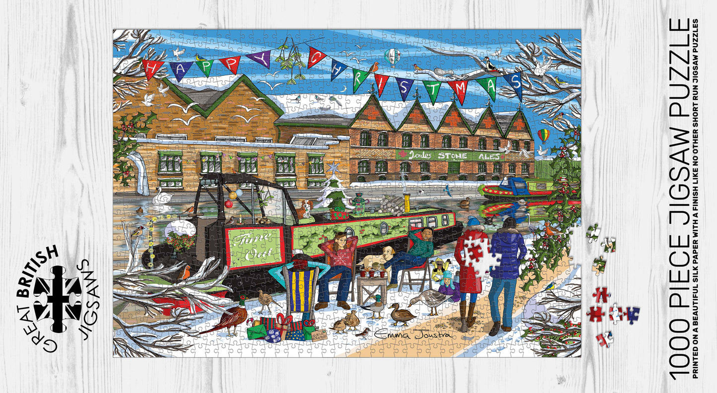 Christmas towpath 1,000 piece jigsaw puzzle