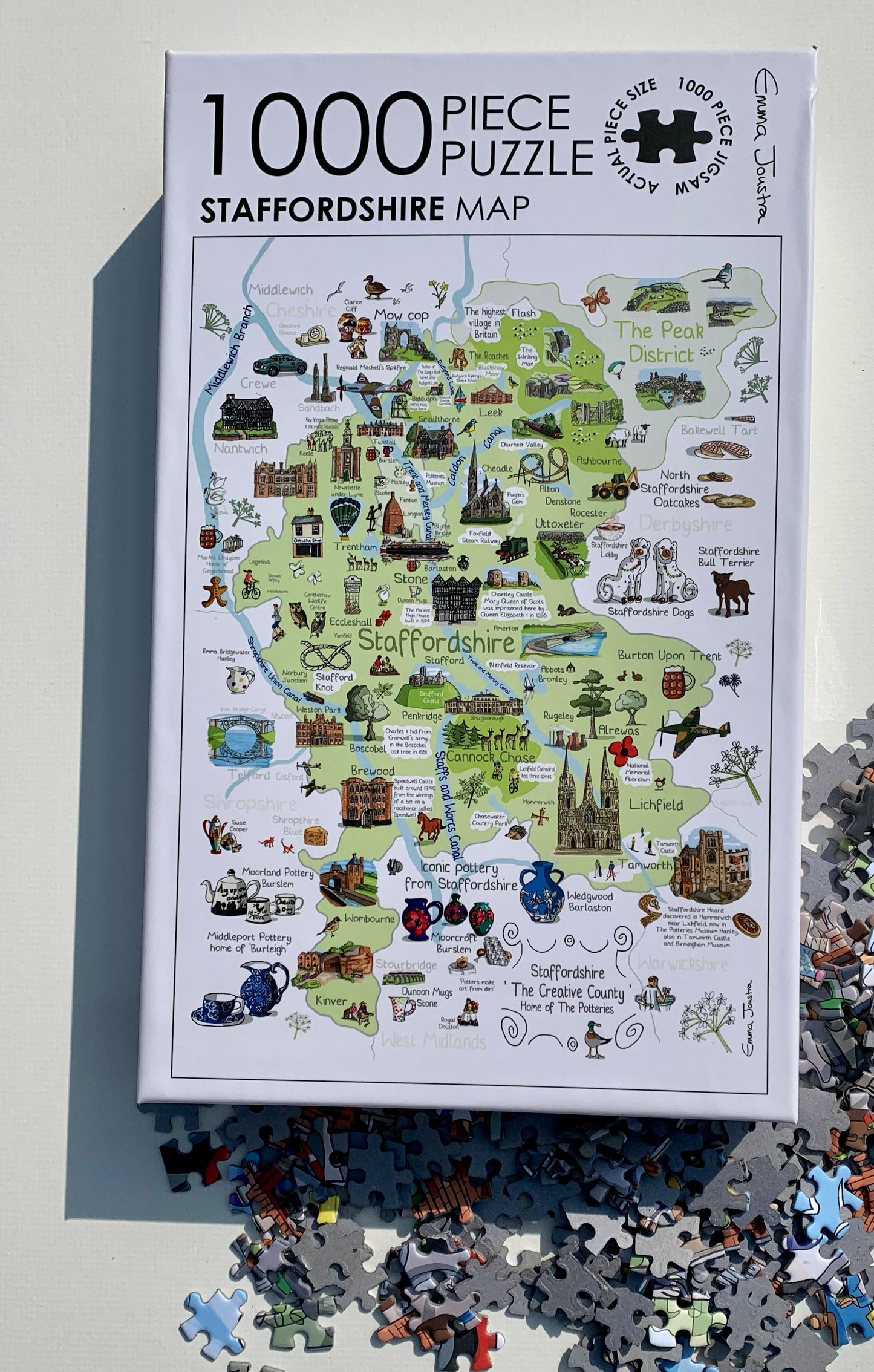 Staffordshire 'Map' 1,000 piece jigsaw puzzle