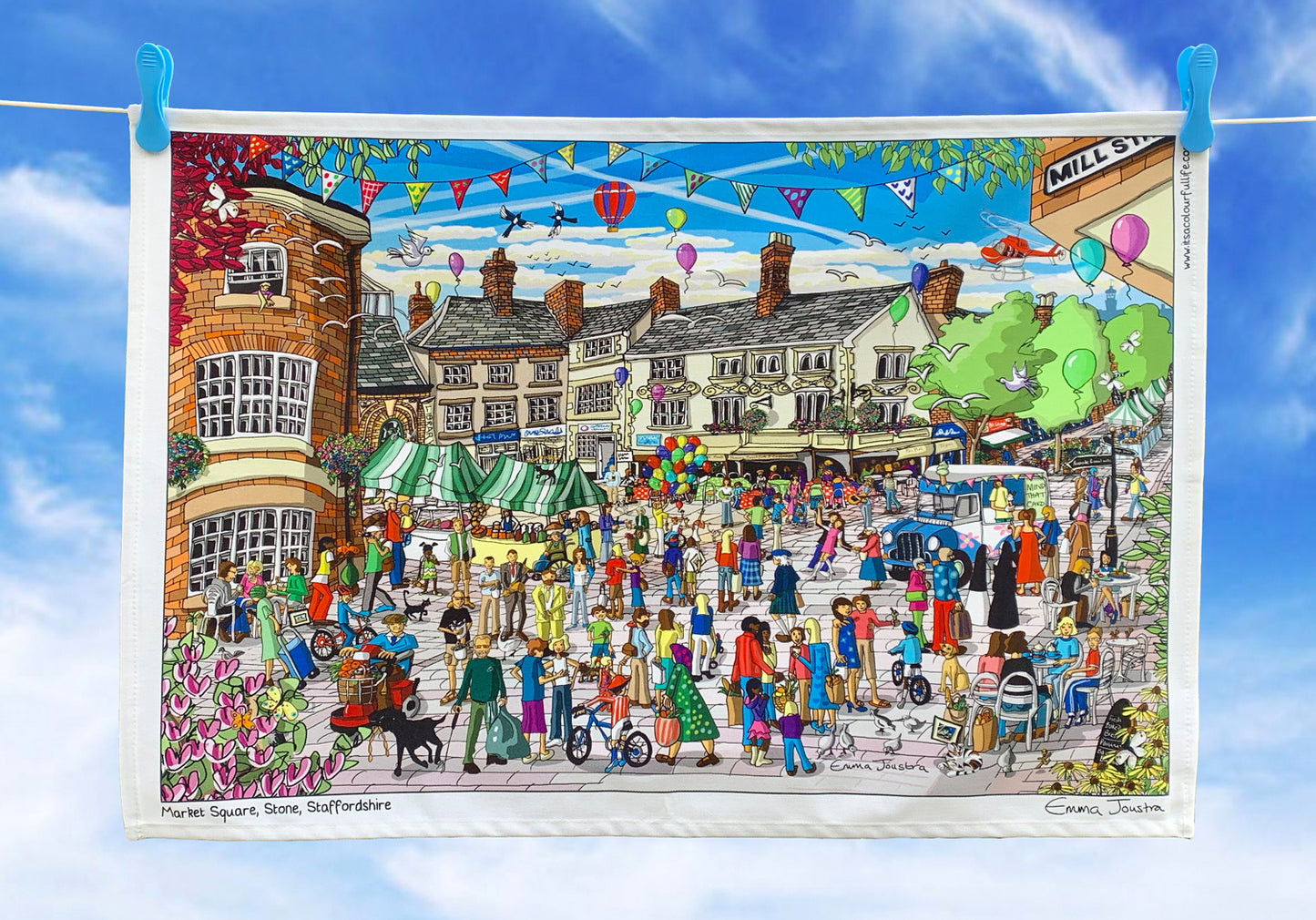 Market Square tea towel