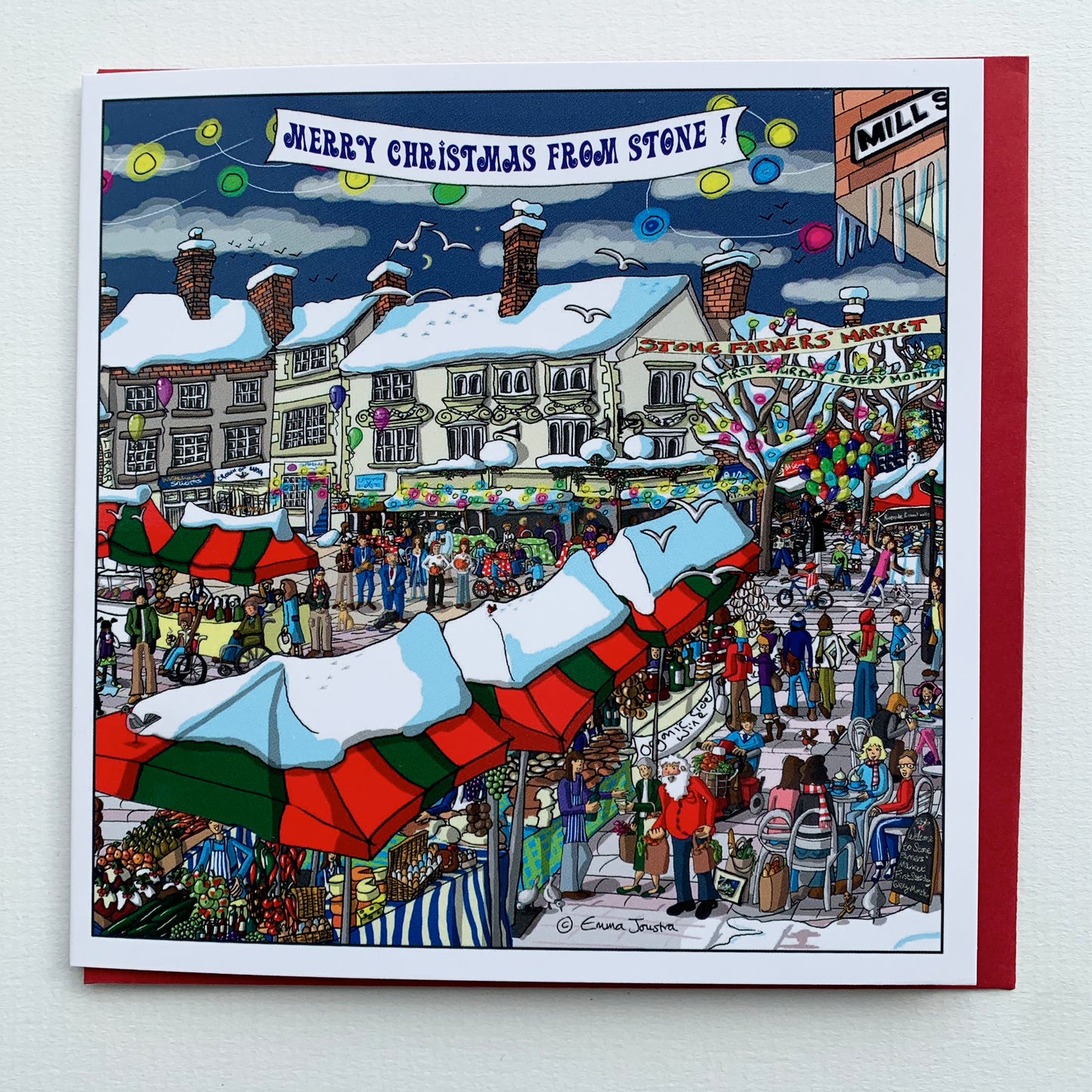 'Winter Market Square' Christmas Card