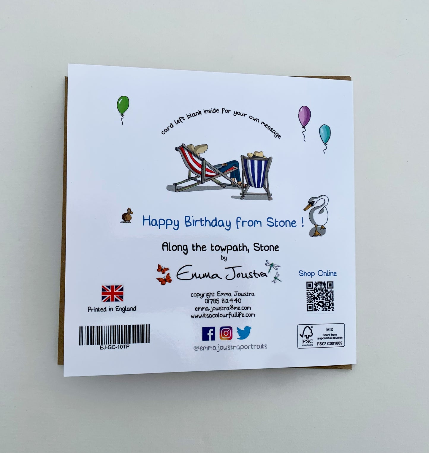 Along the towpath, Happy Birthday from Stone