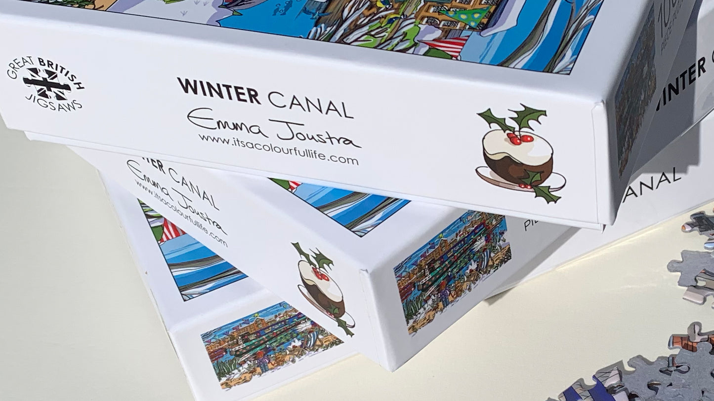 Winter Canal 1,000 piece jigsaw puzzle