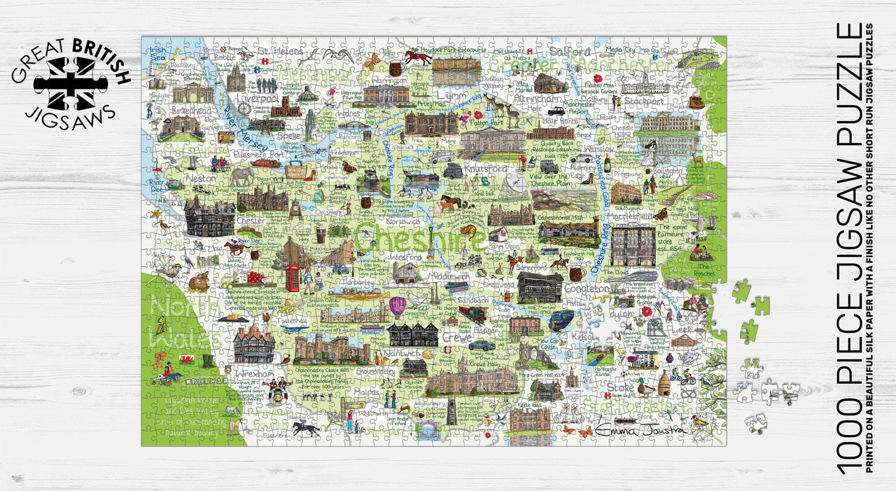 Cheshire 'Map' 1,000 piece jigsaw puzzle