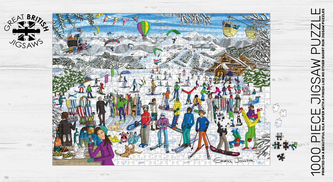 Fun on the slopes 1,000 piece jigsaw puzzle