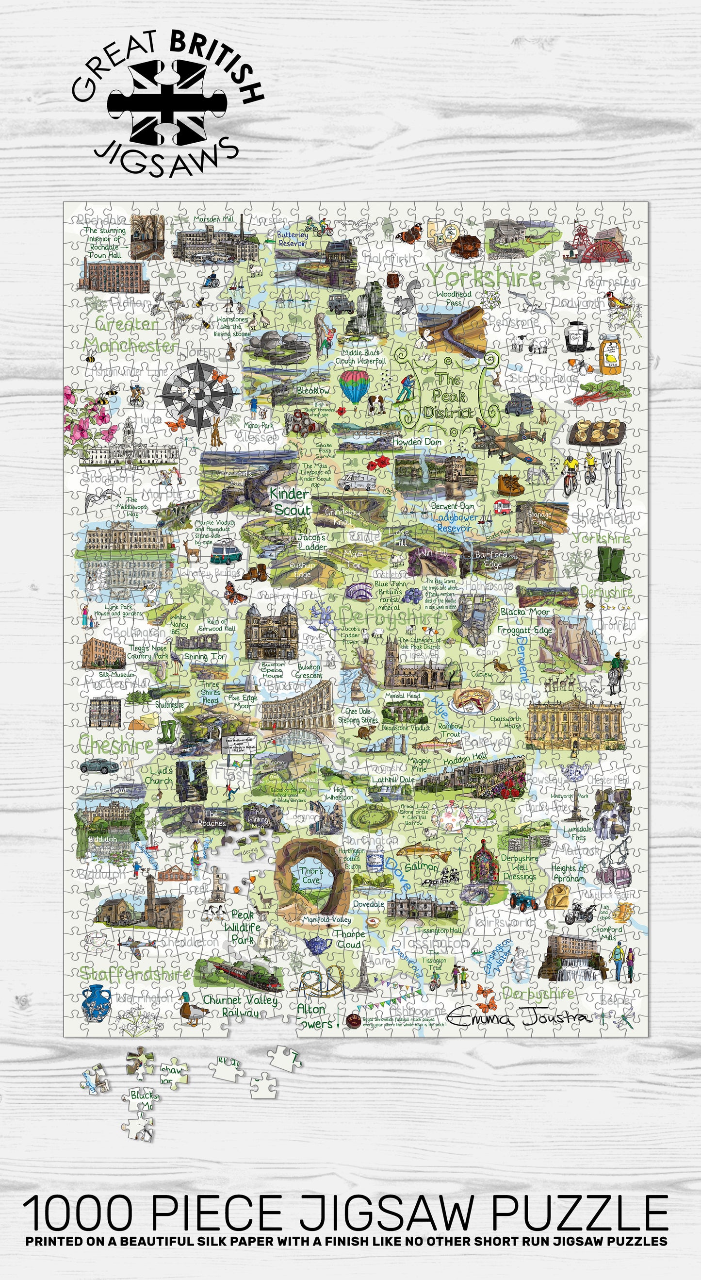 The Peak District 'Map' 1,000 piece jigsaw puzzle