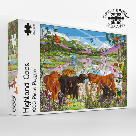 Highland Coos 1,000 piece jigsaw puzzle