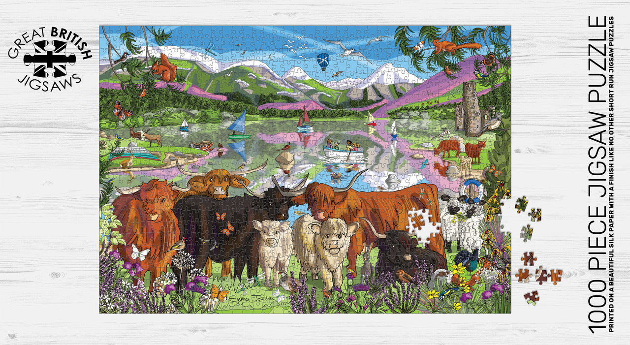 Highland Coos 1,000 piece jigsaw puzzle