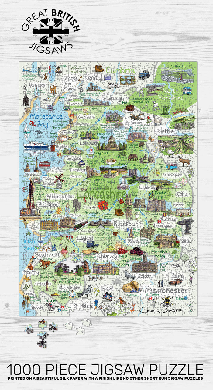 Lancashire 1,000 piece jigsaw puzzle