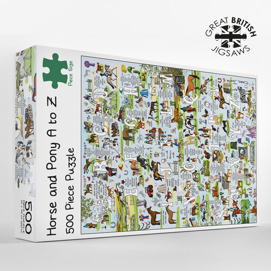 Horse & Pony A to Z 500 XL piece jigsaw puzzle