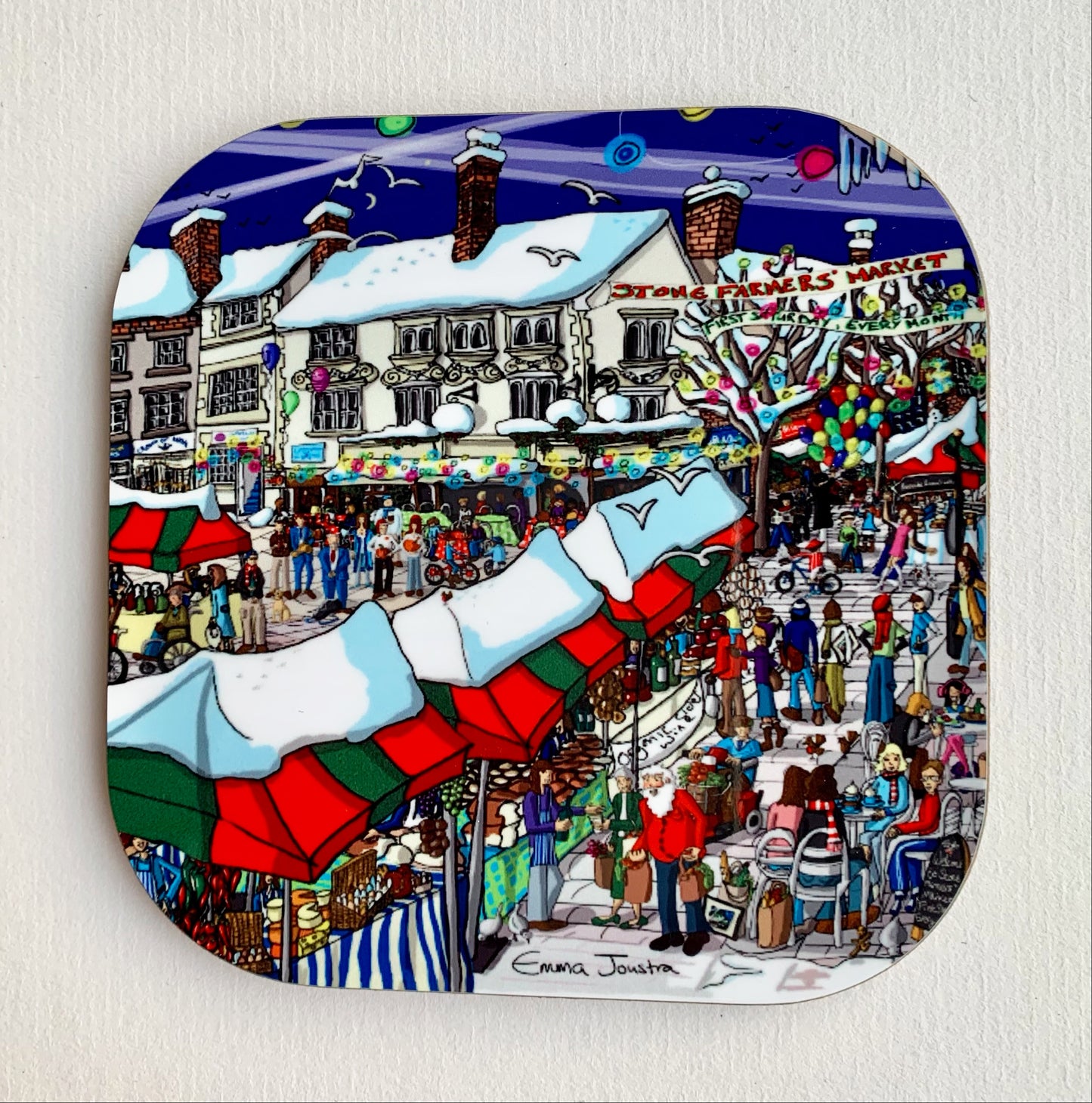 Xmas Market Square coaster