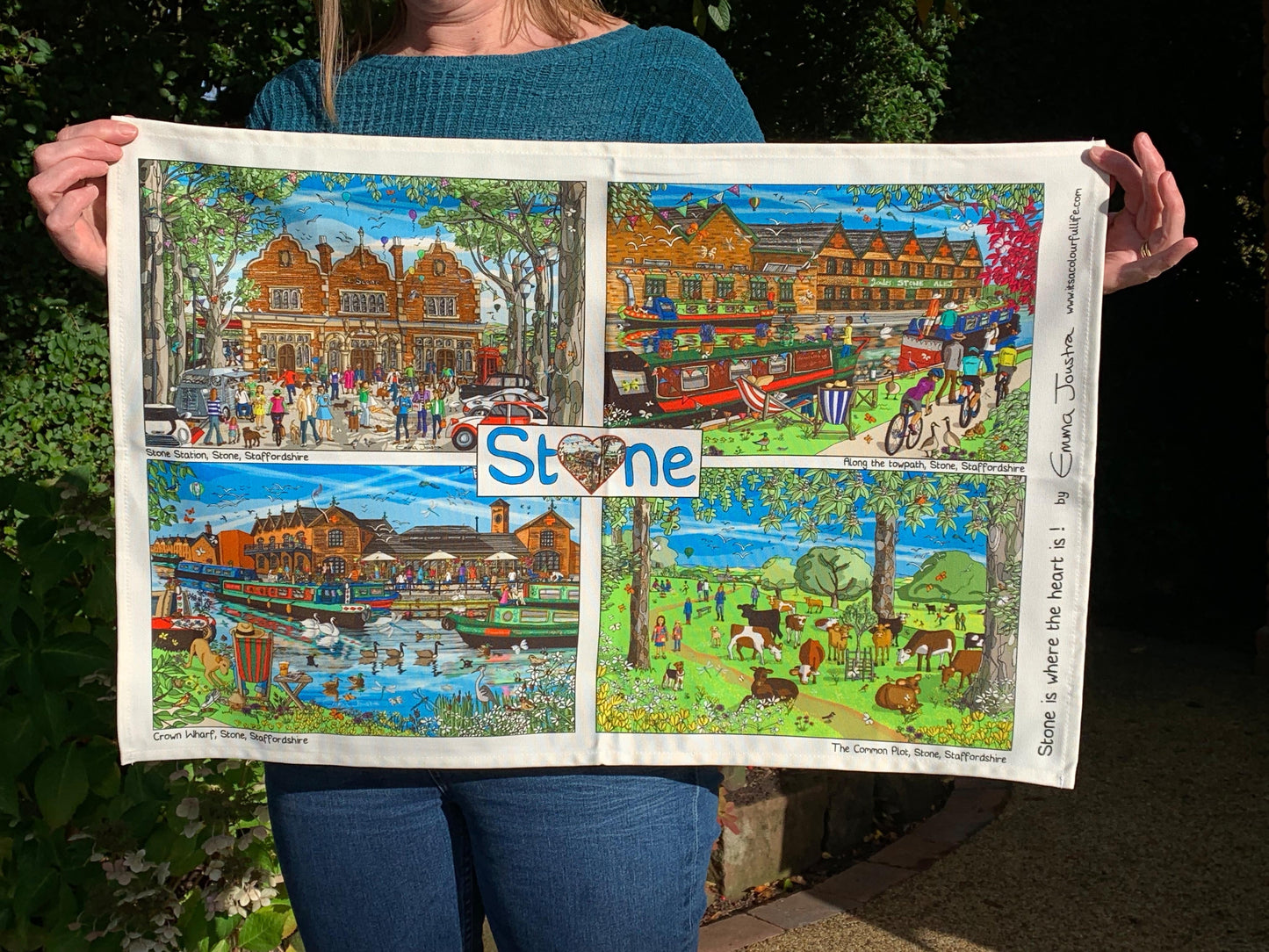 Stone is where the heart is - tea towel