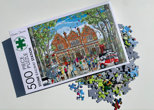 Stone Railway Station 500 XL piece jigsaw puzzle