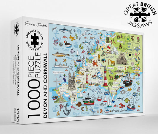 Devon and Cornwall 1,000 piece jigsaw puzzle