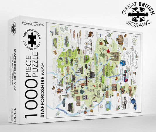 Staffordshire 'Map' 1,000 piece jigsaw puzzle