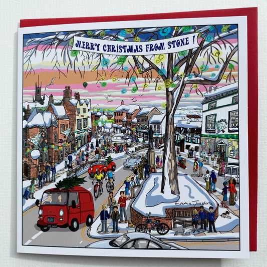 'Festive Granville Square' Christmas Card
