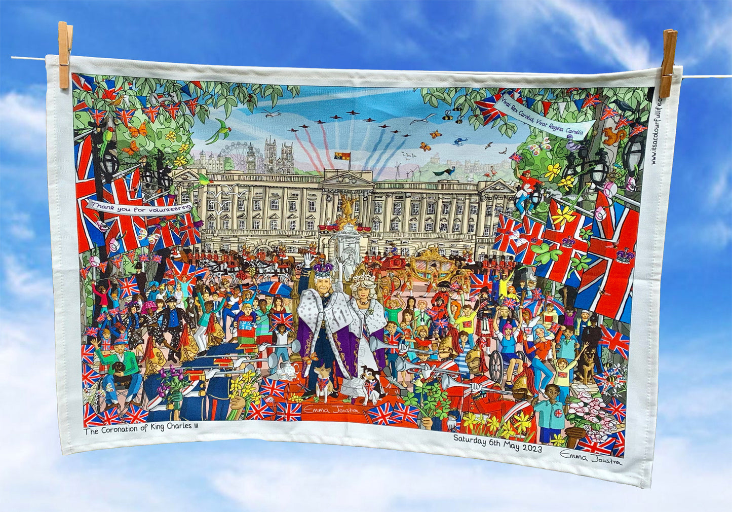 Coronation tea towel